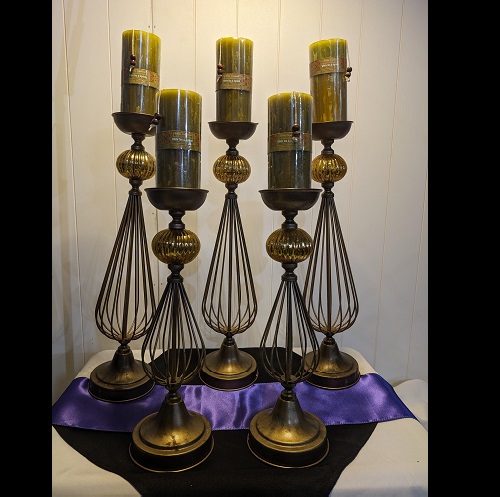 Candelabras Bronze Set of 5 - Event Rentals